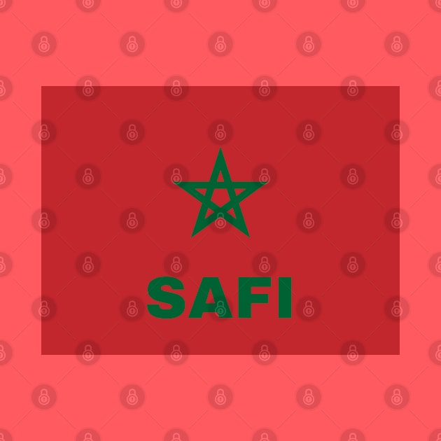 Safi City in Moroccan Flag by aybe7elf