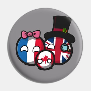 Polandball Countryball England France Canada Christmas gift Pin