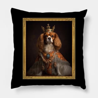 Elegant Cavalier - Medieval English Queen  (Framed) Pillow