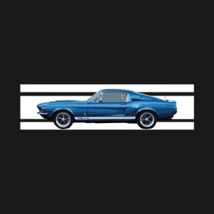 Mustang Shelby Cobra GT350 GT500 Performance Blue 67 T-Shirt