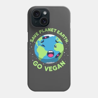 Save The Planet Earth Go Vegan Phone Case