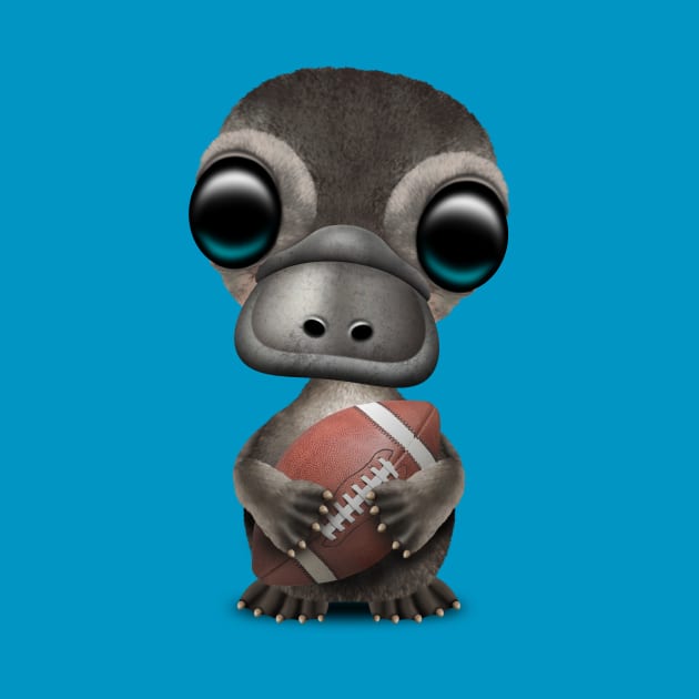 Cute Baby Platypus Playing With Football by jeffbartels