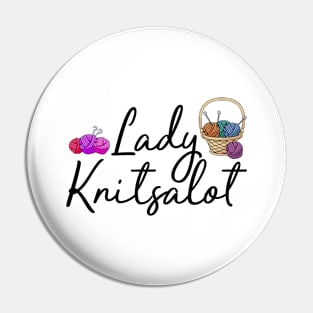 lady knitsalot Pin