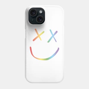 Rainbow Smiley Louis Tomlinson white background Phone Case