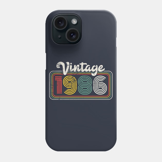 Vintage 1986 Birthday Gift 35th Birthday Gift Idea Phone Case by Salt88