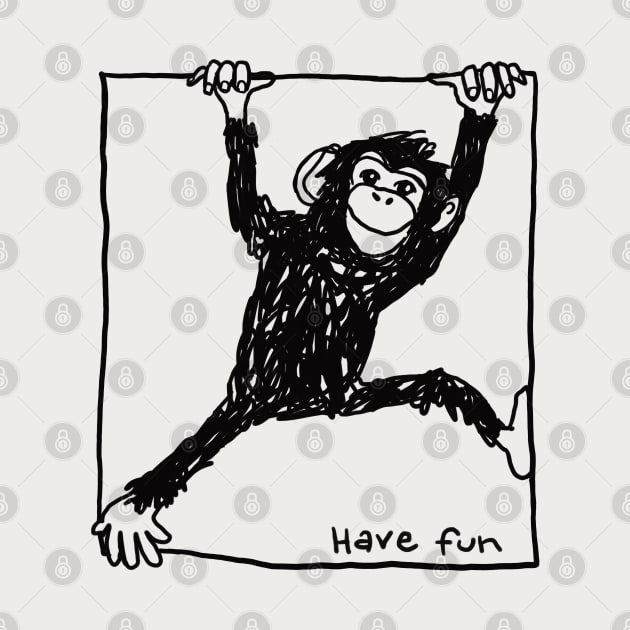 funny monkey having fun by PrincessbettyDesign