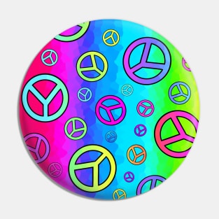 Psychedelic Peace Symbol - Peace Sign Art Pin