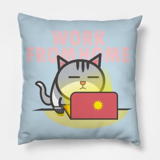 Work From Home Cat Pillow