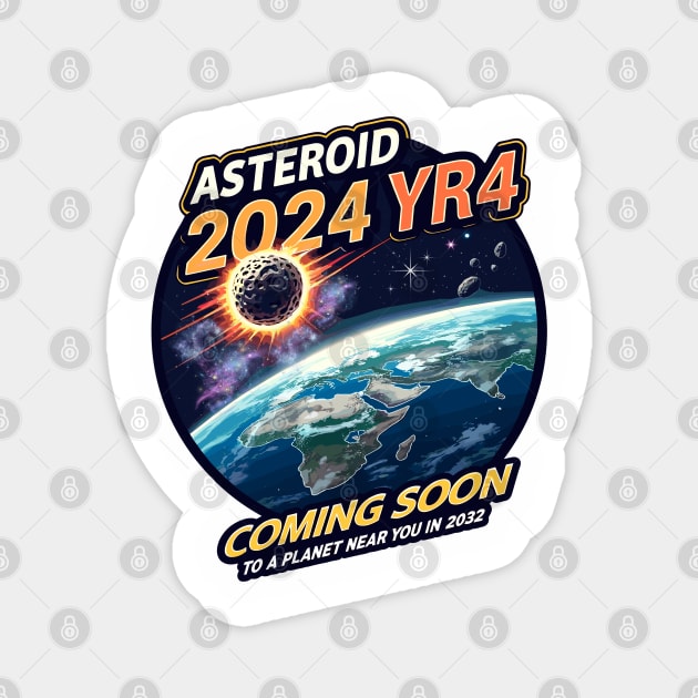 Asteroid 2024 YR4 Magnet by JessArty