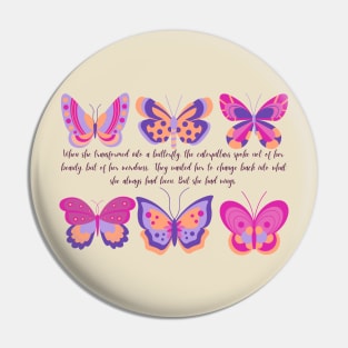 Aesthetic butterfly quote Pin