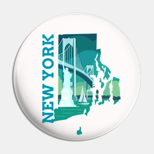 New York art Pin