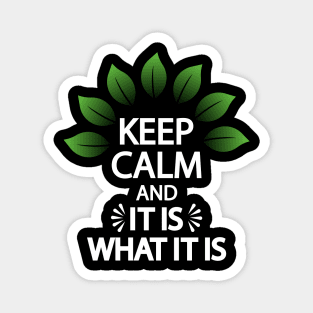 Keep calm and it is what it is Magnet