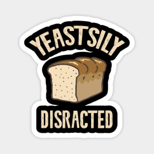 Funny bread pun Magnet