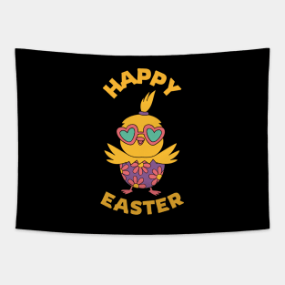 Happy Easter. Colorful and cute chicken design Tapestry