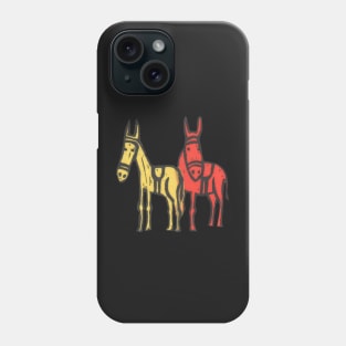 Donkeys, two summer beach donkeys, classic British Seaside Fun! Phone Case