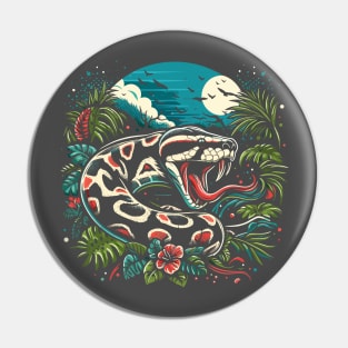 phyton on forest illustration Pin