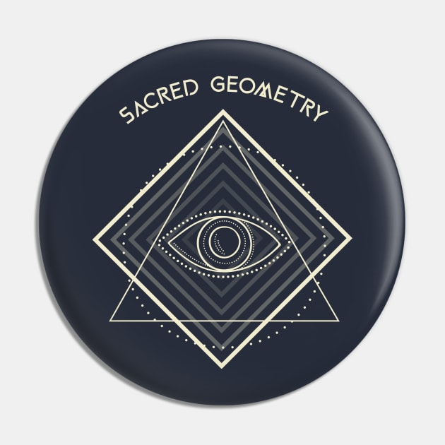 Sacred Geometry "Eye of Providence" Pin by World upside down