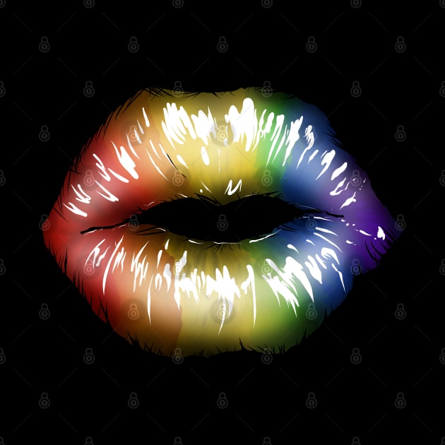 Rainbow Lips by Danispolez_illustrations