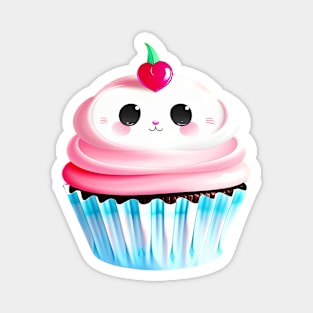 Cotton Candy Dreamie Cupcake Magnet