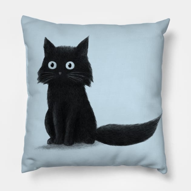 Sitting Cat Pillow by Terry Fan