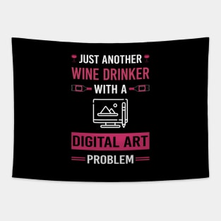 Wine Drinker Digital Art Arts Tapestry