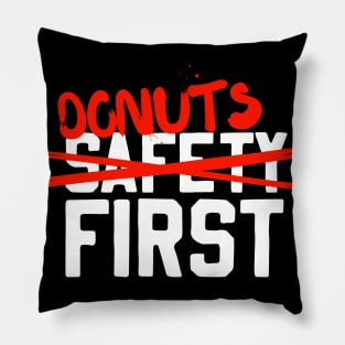 Donuts First Pillow