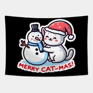 Merry Cat-Mas Tapestry