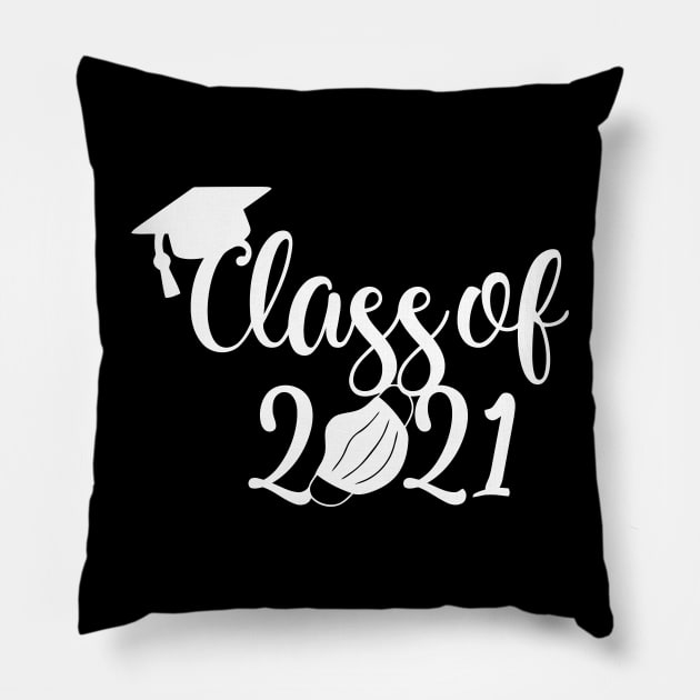 class of 2021 white Pillow by aldistar