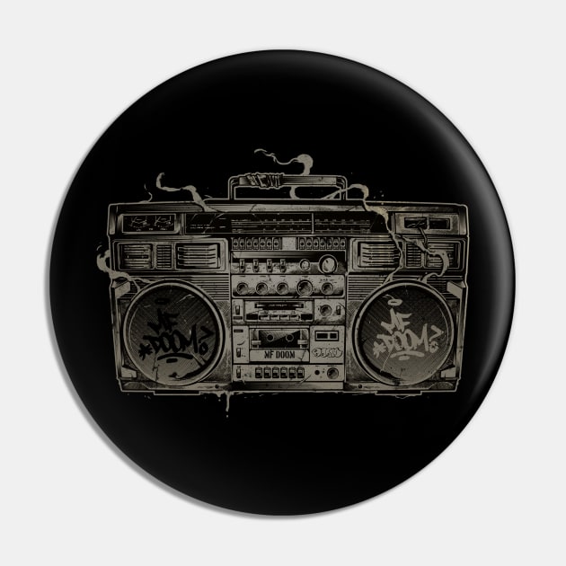 Vintage Mf Doom Radio Pin by Attr4c Artnew3la