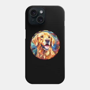 Stained Glass Golden Retriever Phone Case