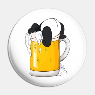 Funny Panda With Beer Pin