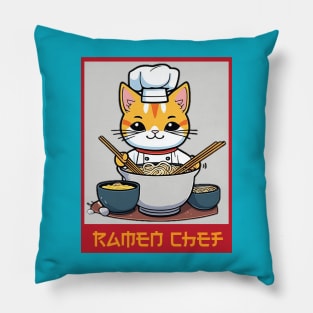 Ramen Cat Chef Pillow