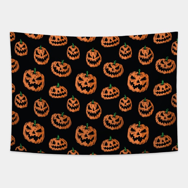 Oooh Spooky Pumpkins! Tapestry by ryandraws_stuff