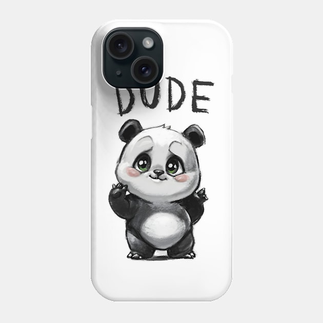 DUDE DOODLE DOODE PANDA Phone Case by XYDstore