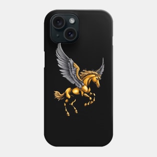 Der Flug des goldenen Pegasus Phone Case