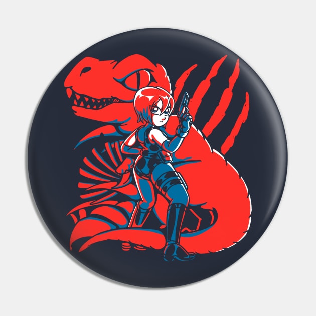 Dino Agent Pin by fitasartwork