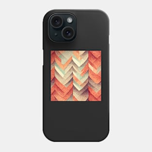 orange paper pattern art 19 regular grid Phone Case