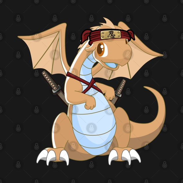 Chibi Anime Ninja Warrior Dragon by TheBeardComic