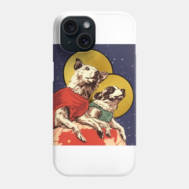 Vintage Dogs in Space Phone Case by ZeroG
