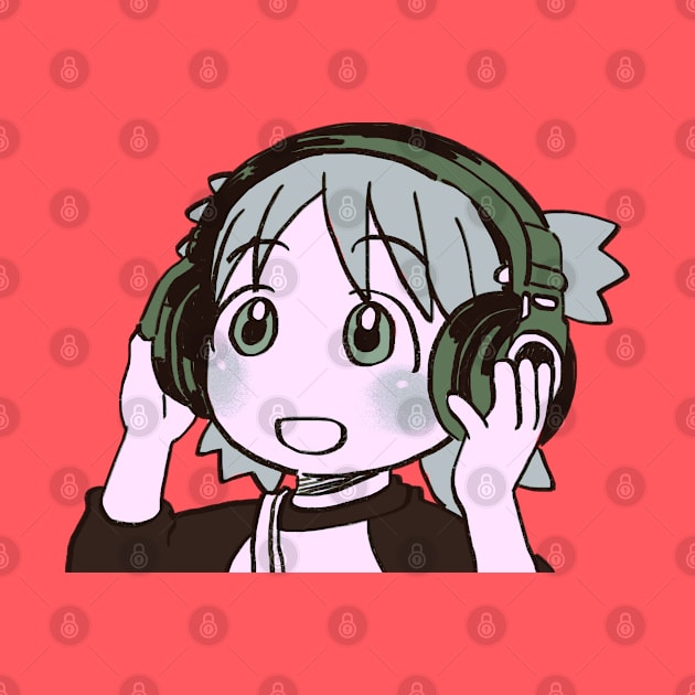 yotsuba vibin' on the headphone by mudwizard