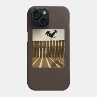 Rooster on the fence Phone Case