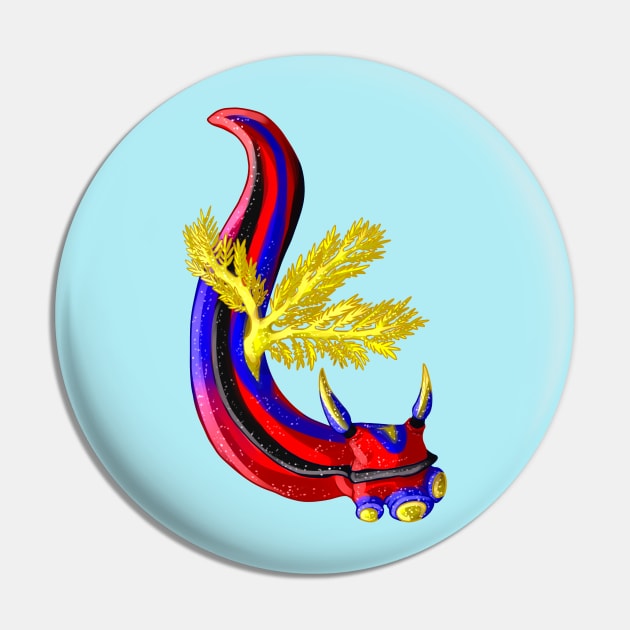 Polyamorous Nudibranch Pin by candychameleon