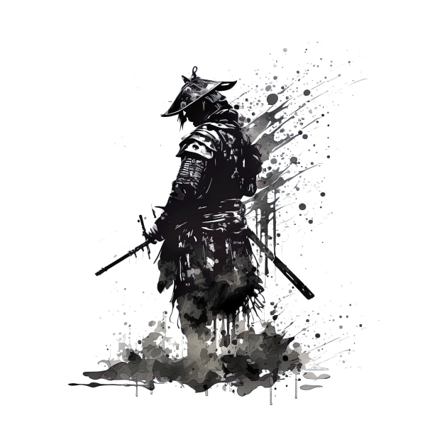 Sumi-e Samurai Art by geekmethat