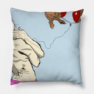 Girl Balloon Dog Pillow