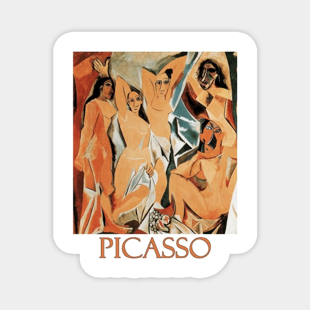 Girls of Avignon by Pablo Picasso Magnet by Naves