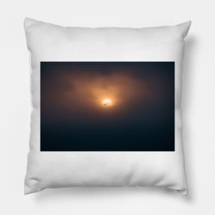 Sunset Ocean and a Bird in Ireland Pillow