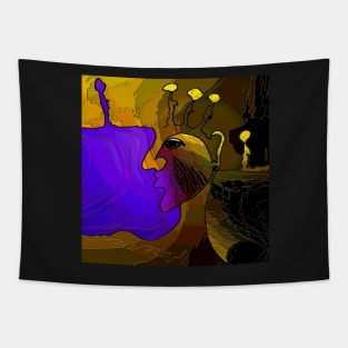 Purple Bag lady Tapestry