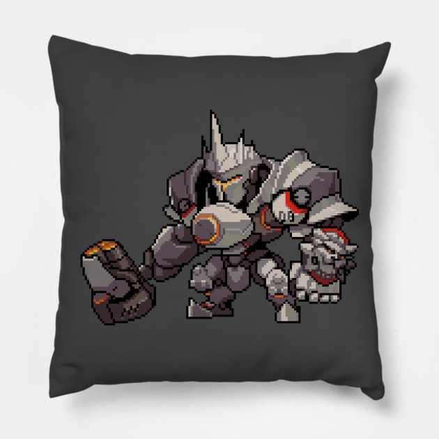 Overwatch - 16-Bit Reinhardt Pillow by wyckedguitarist