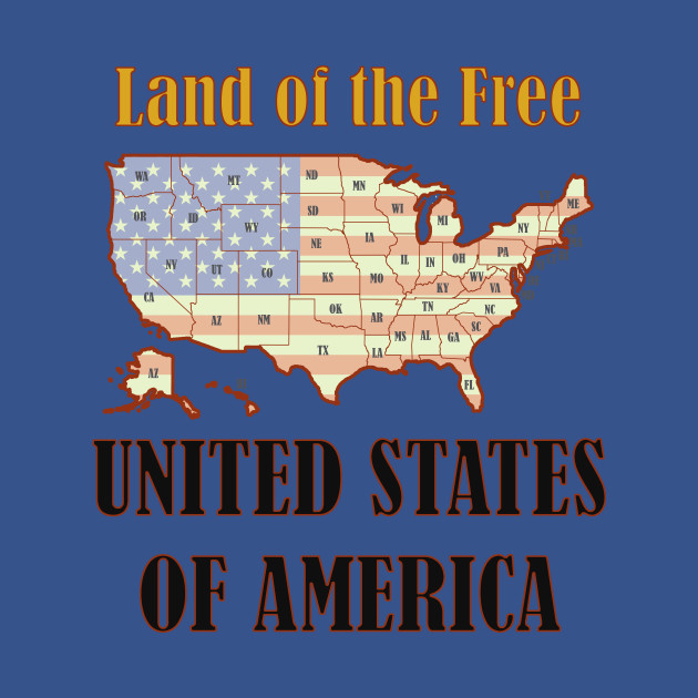 Disover United States of America USA + Flag - America - T-Shirt