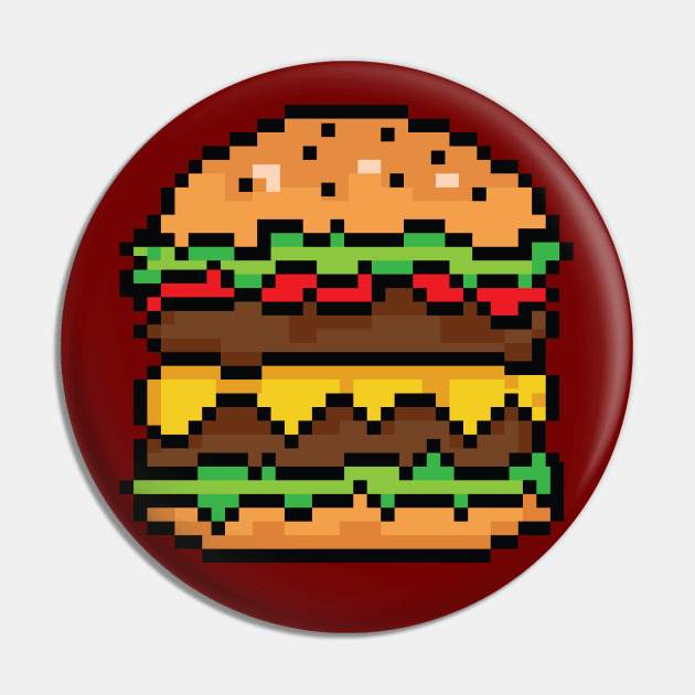 BURGER pixelart Pin by nurkaymazdesing